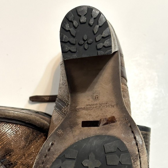 Ugg Collection Women Size 9 Giacinta Brown Ankle Boots Snake Skin Made In Italy - Picture 7 of 16